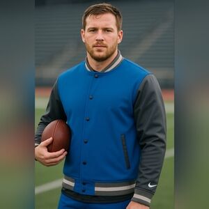 Nike Men's Team Royal Letterman Varsity Jacket Team Royale XL